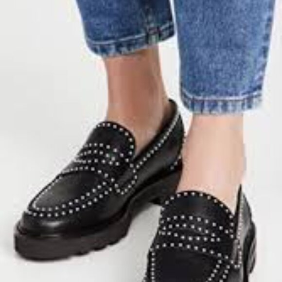 STUART WEITZMAN Parker Embellished Penny Loafers 37/6.5 - Picture 9 of 9